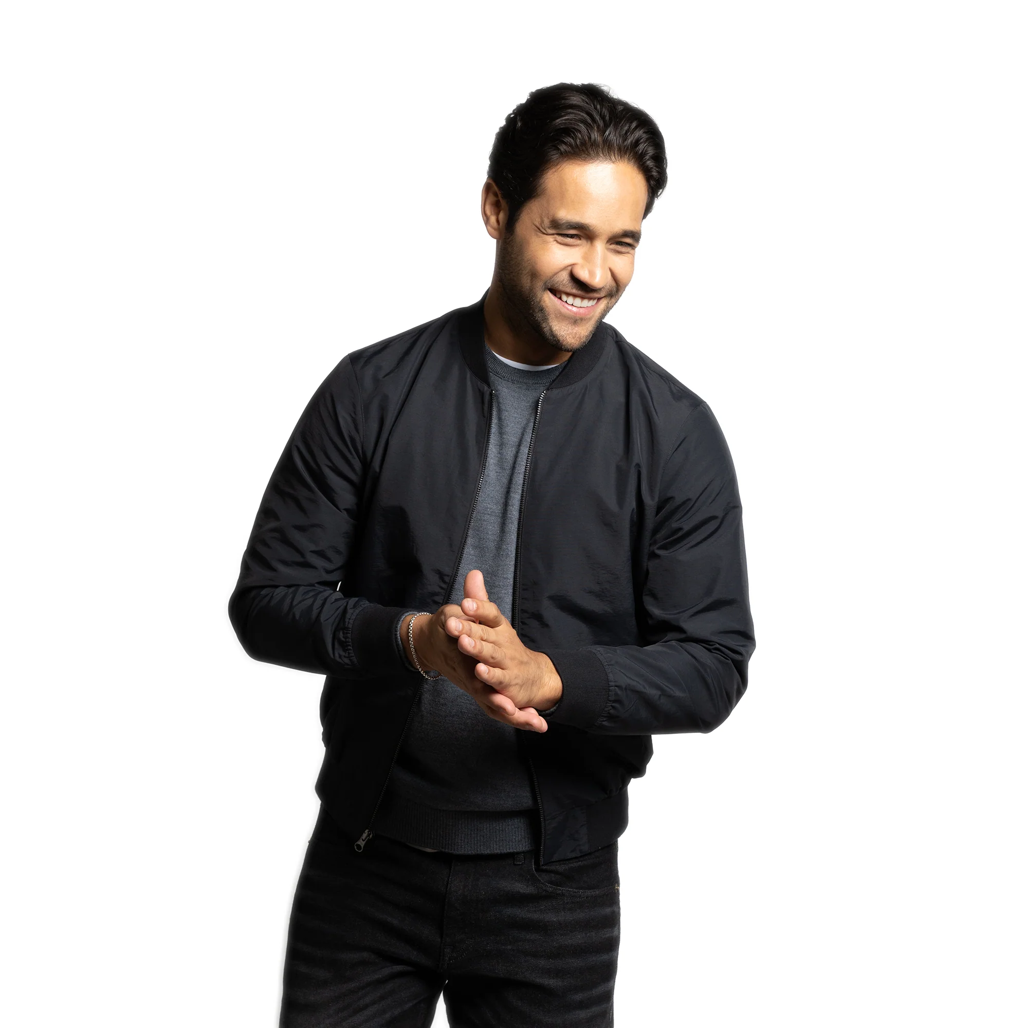 Bomber Jacket - Black - Image 3