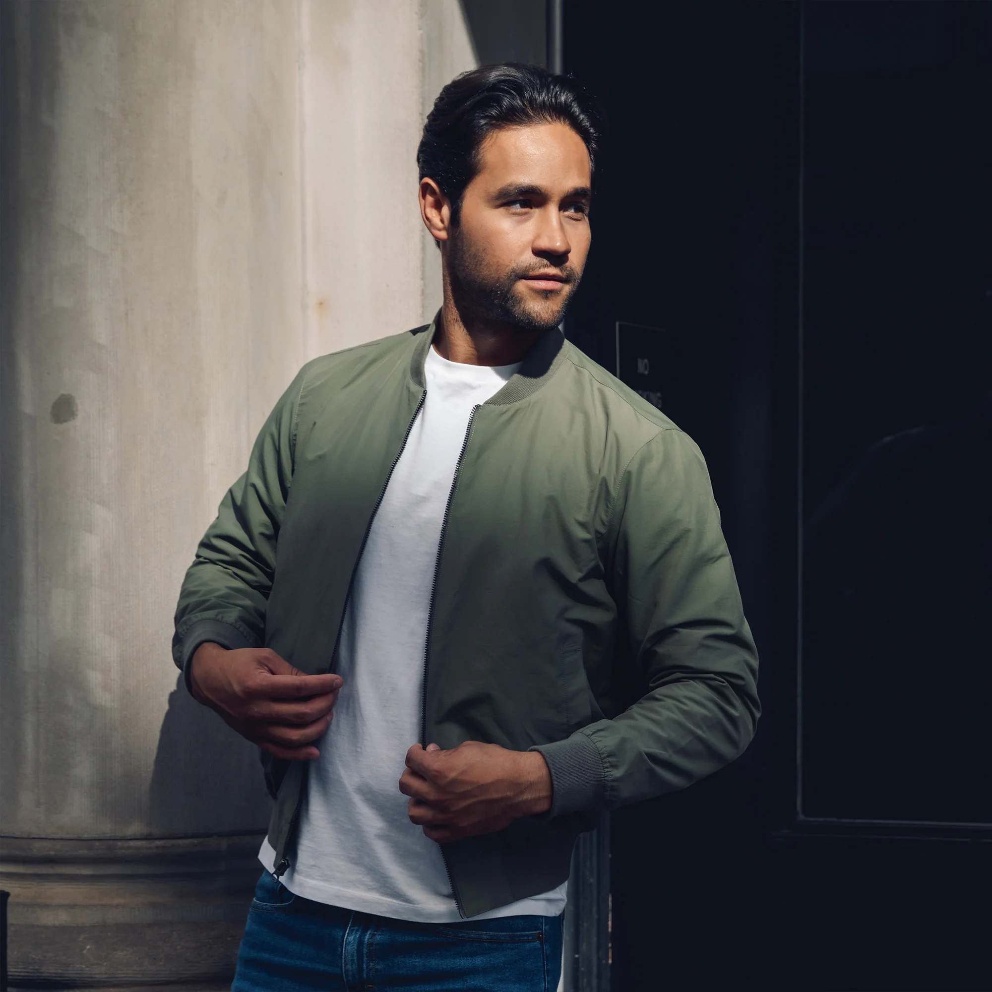 Bomber Jacket - Olive - Image 3