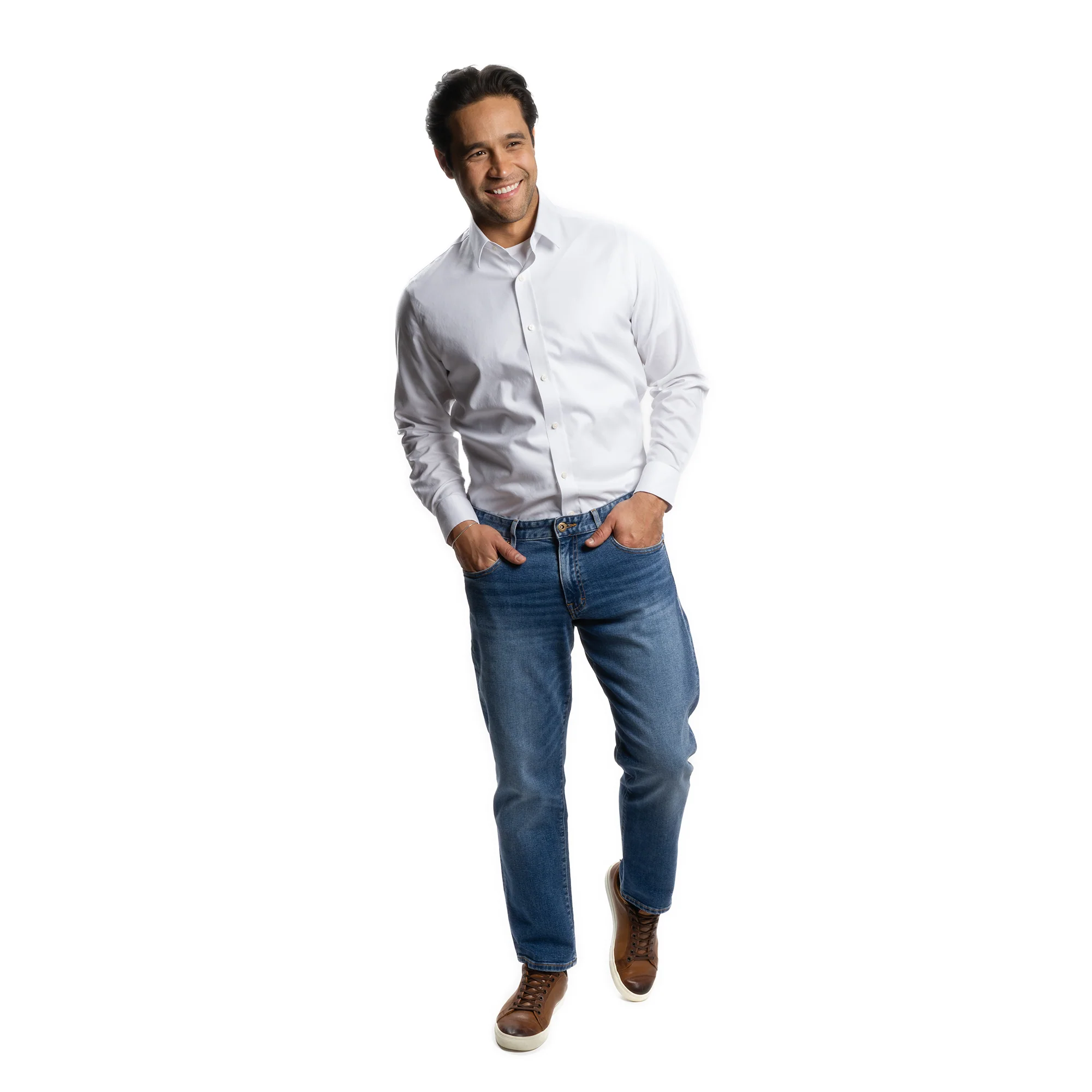 Easy Care Dress Shirt Standard Fit - White - Image 8