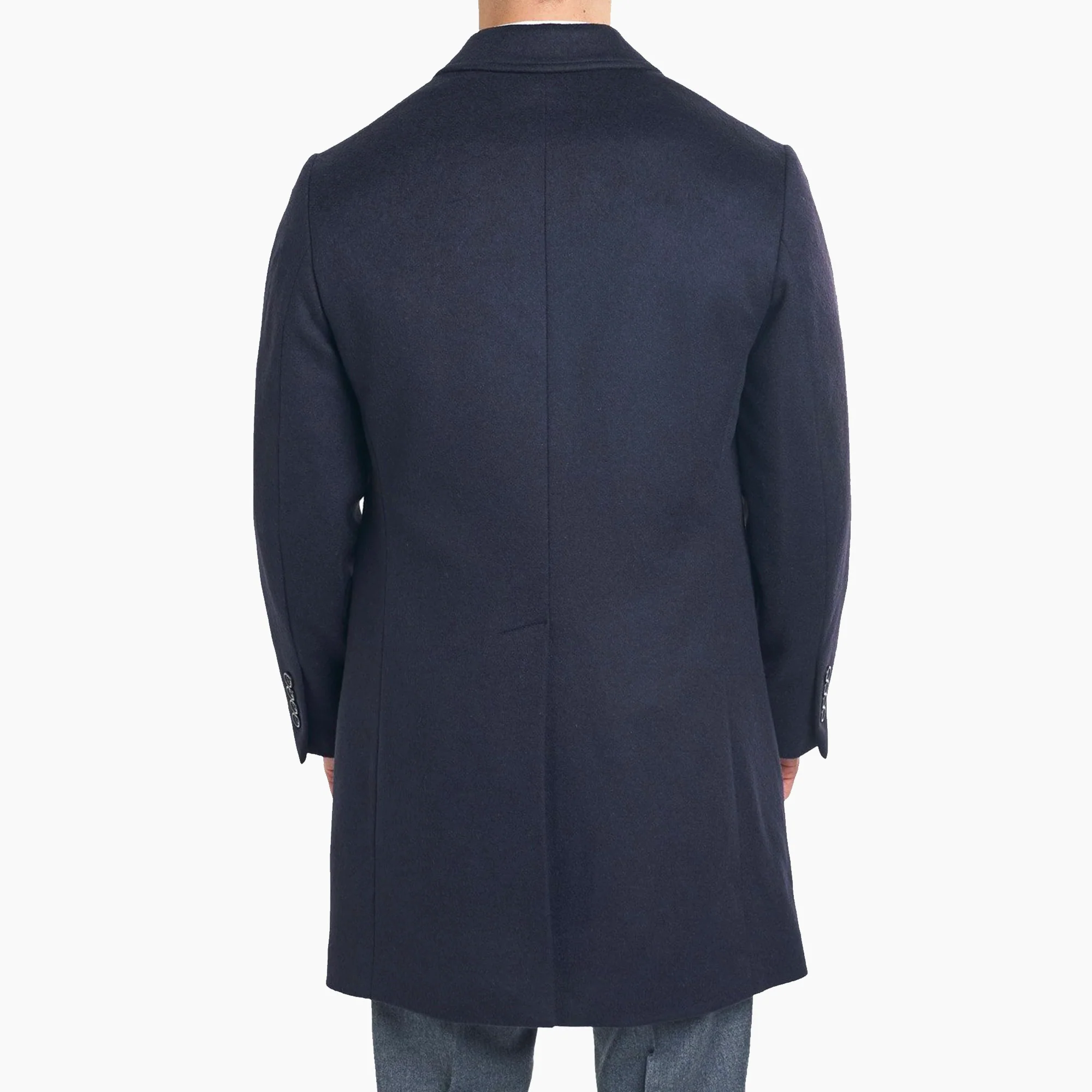 Fulton Wool Cashmere Topcoat - Navy - Image 7