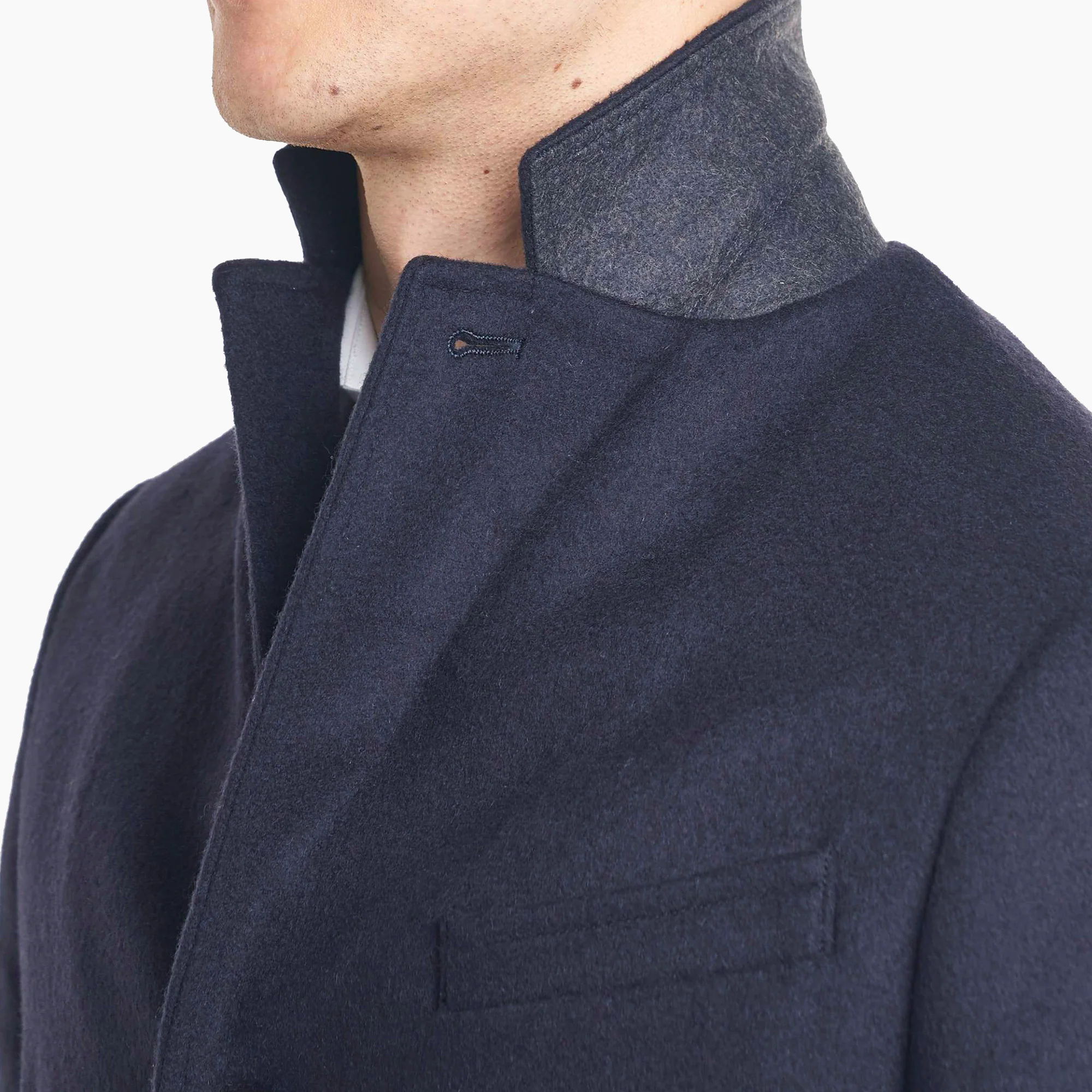 Fulton Wool Cashmere Topcoat - Navy - Image 8