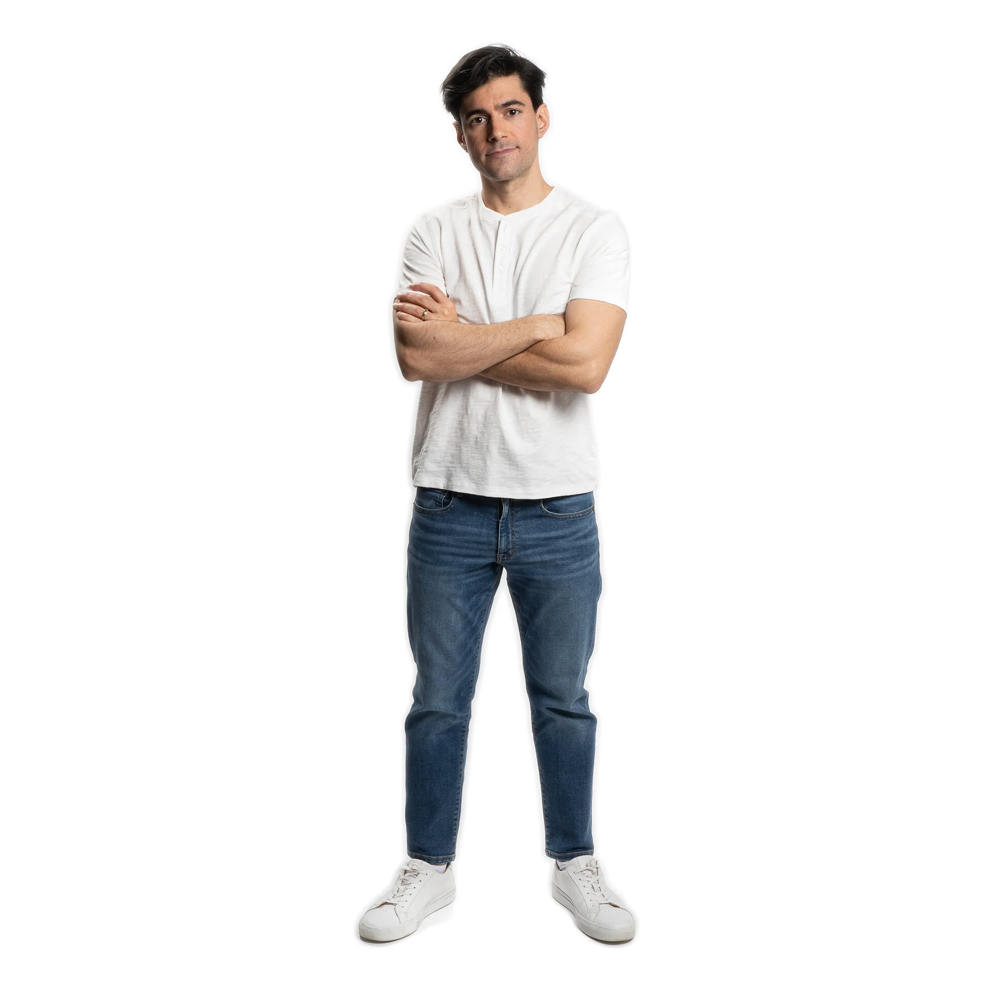 Henley Shirt Short Sleeve - White - Image 4