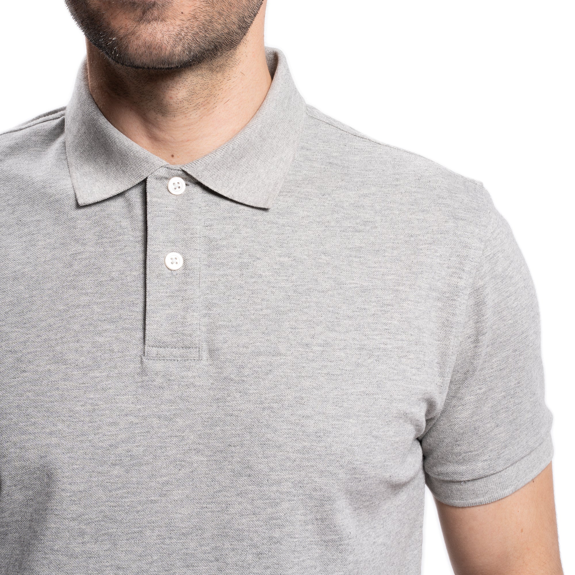 James Polo Shirt - Heather Grey - Image 4