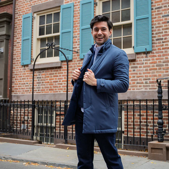 Milan Car Coat - Navy - Image 4