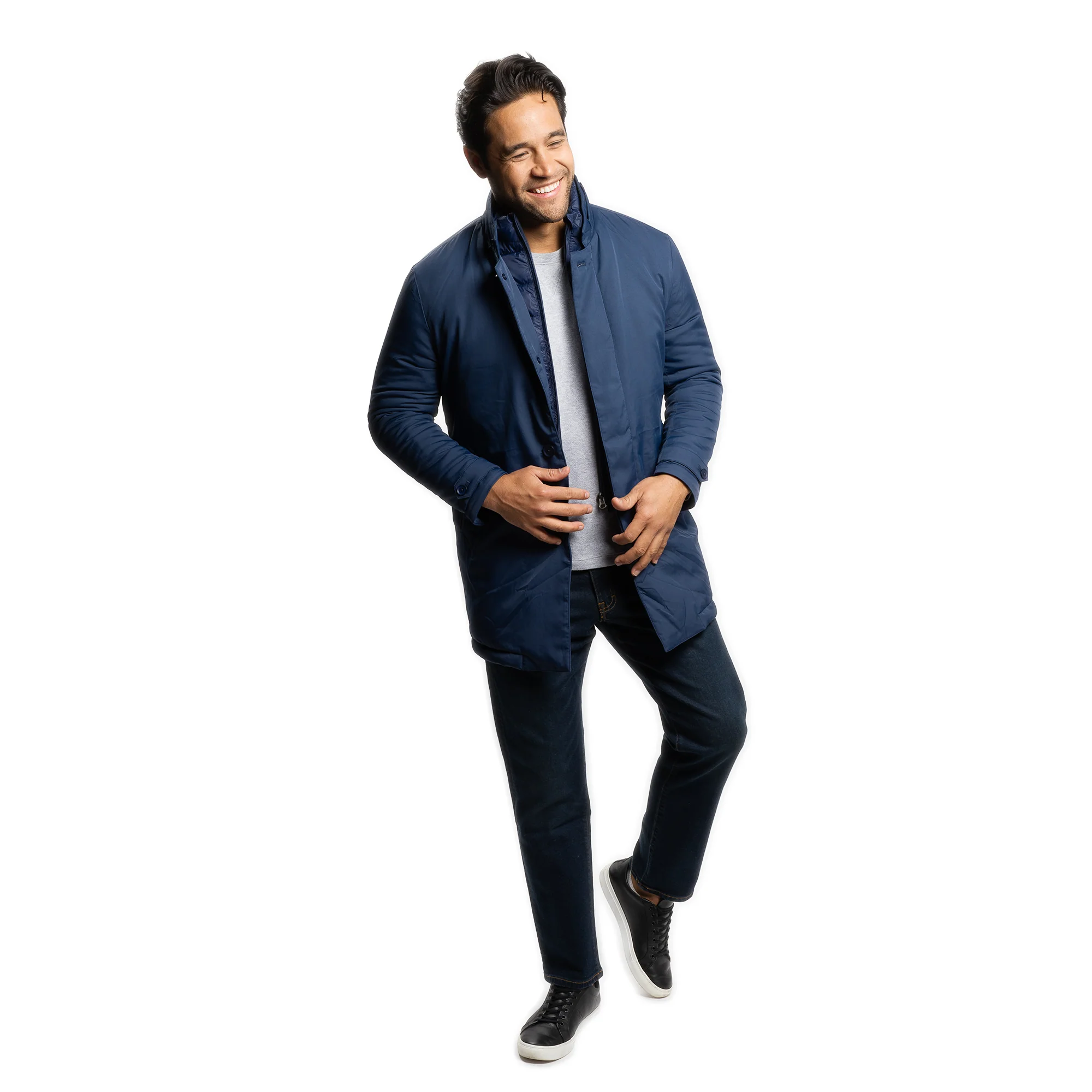 Milan Car Coat - Navy - Image 8