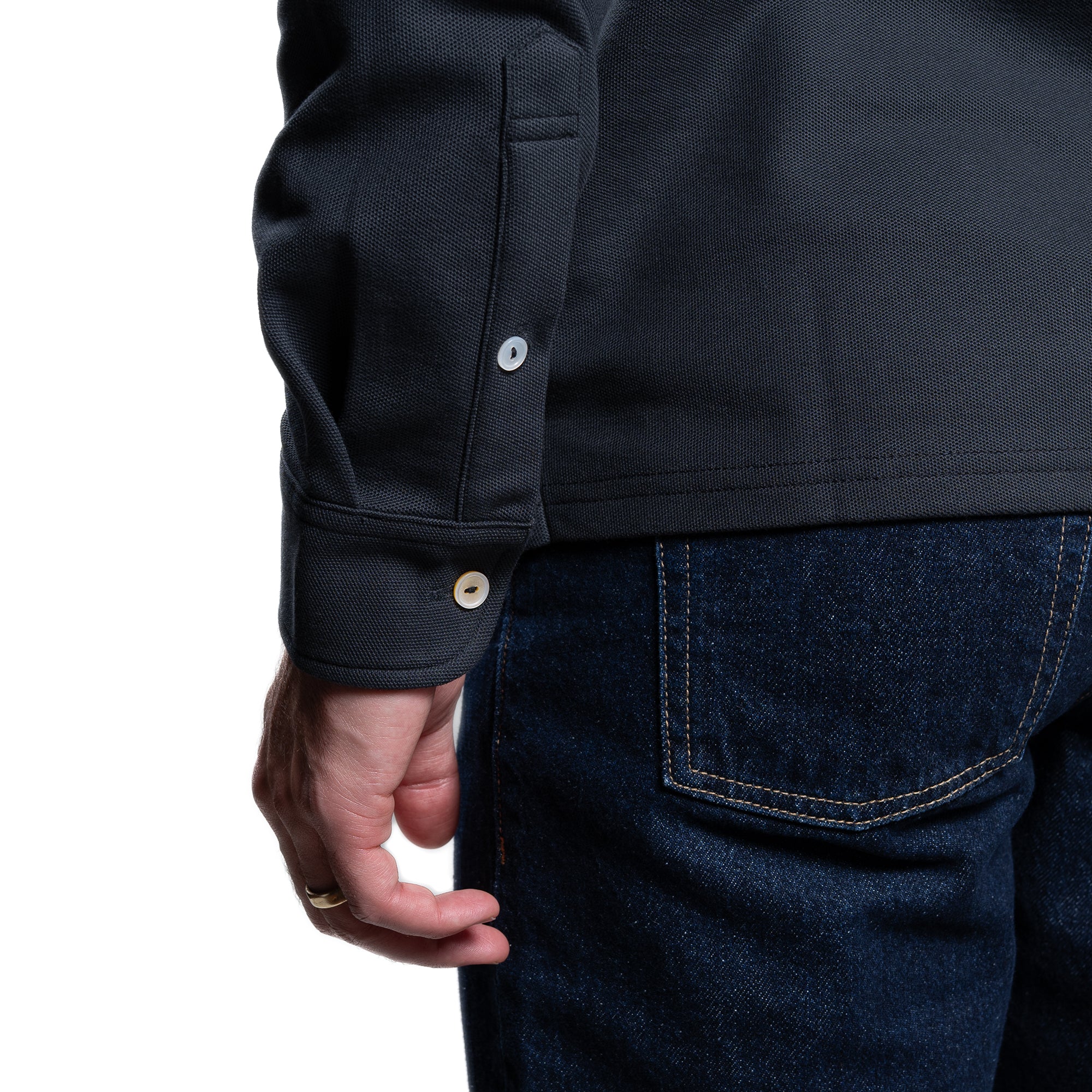 Pique Polo Shirts - Black - Image 4