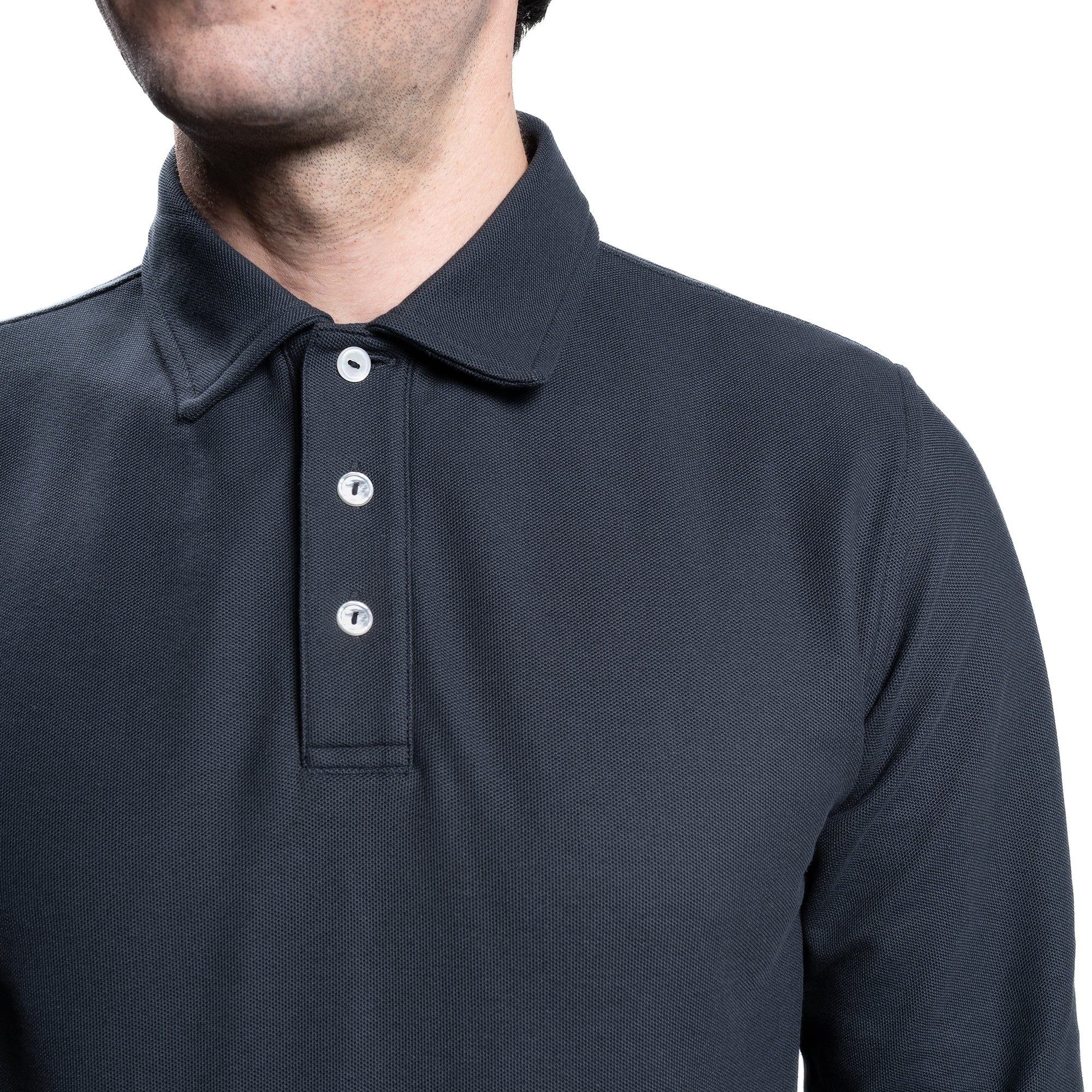 Pique Polo Shirts - Black - Image 5