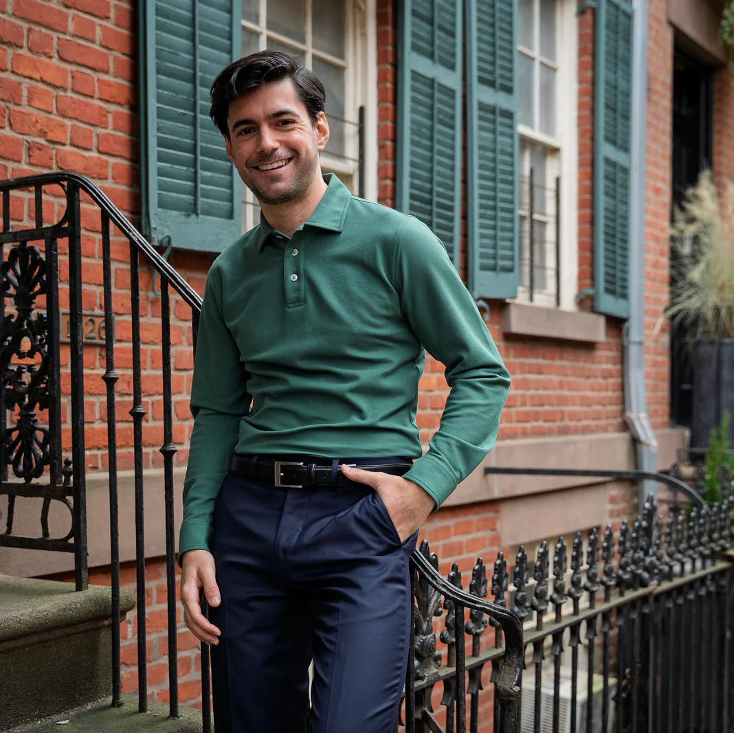 Pique Polo Shirts - Hunter Green - Image 3