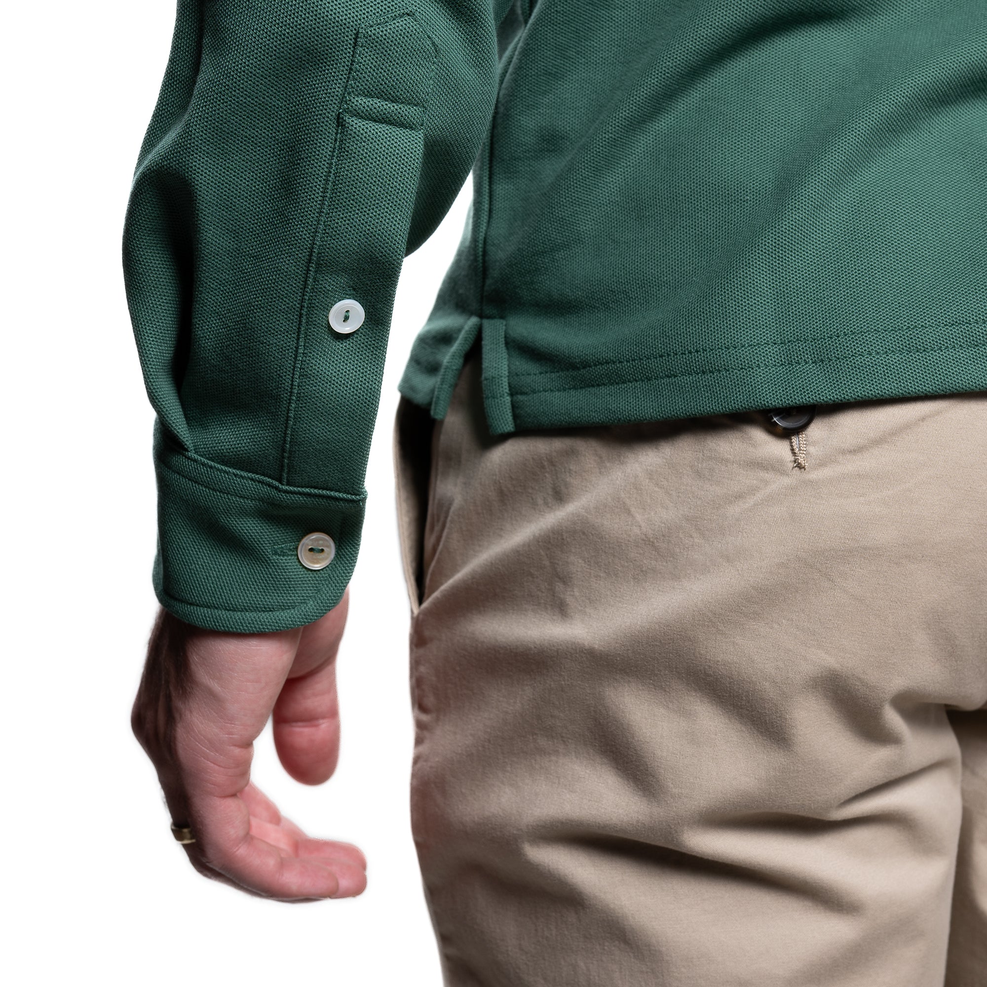 Pique Polo Shirts - Hunter Green - Image 6