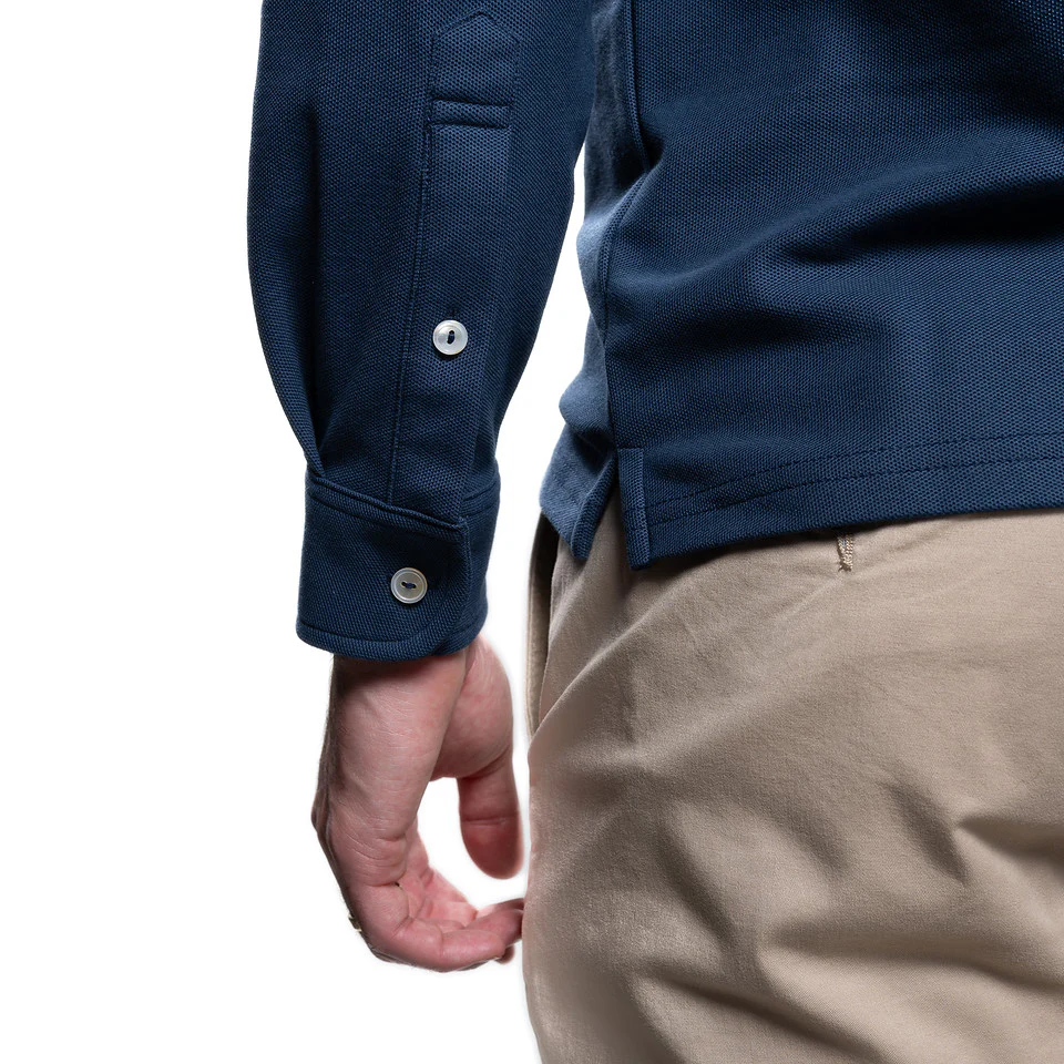 Pique Polo Shirts - Navy - Image 5