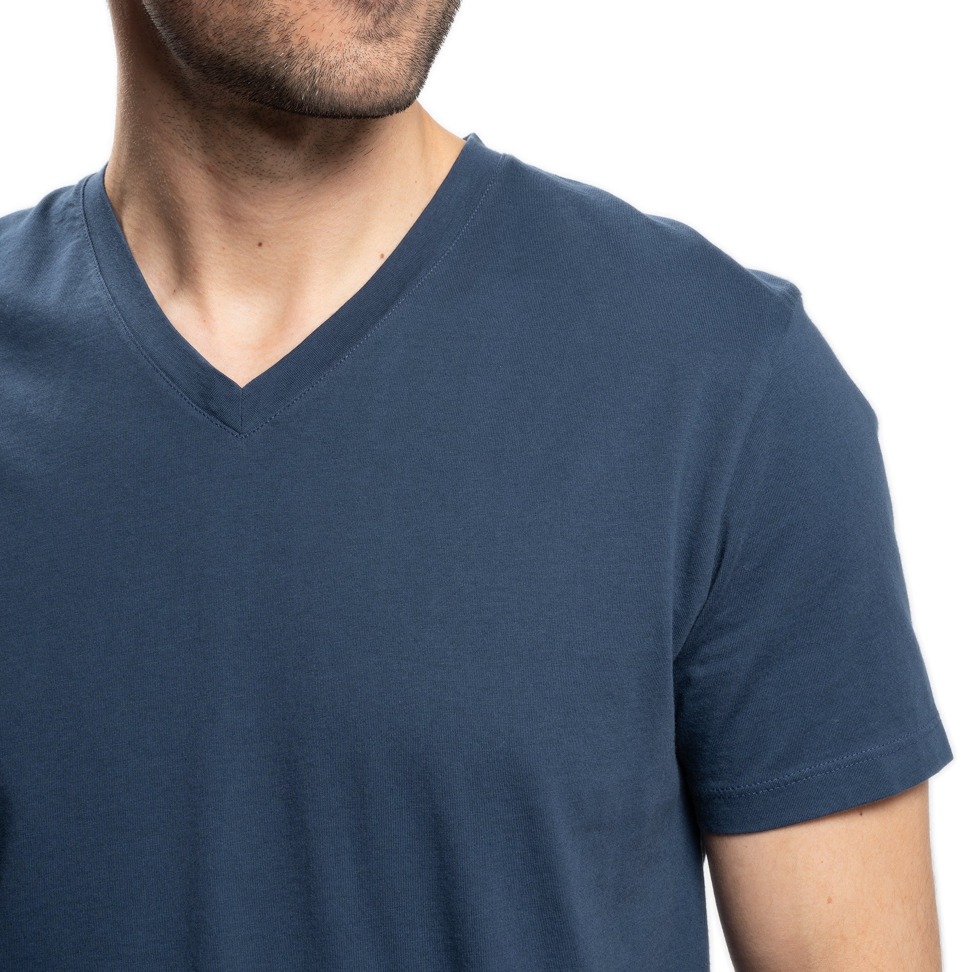 The V Neck T - Navy - Image 3