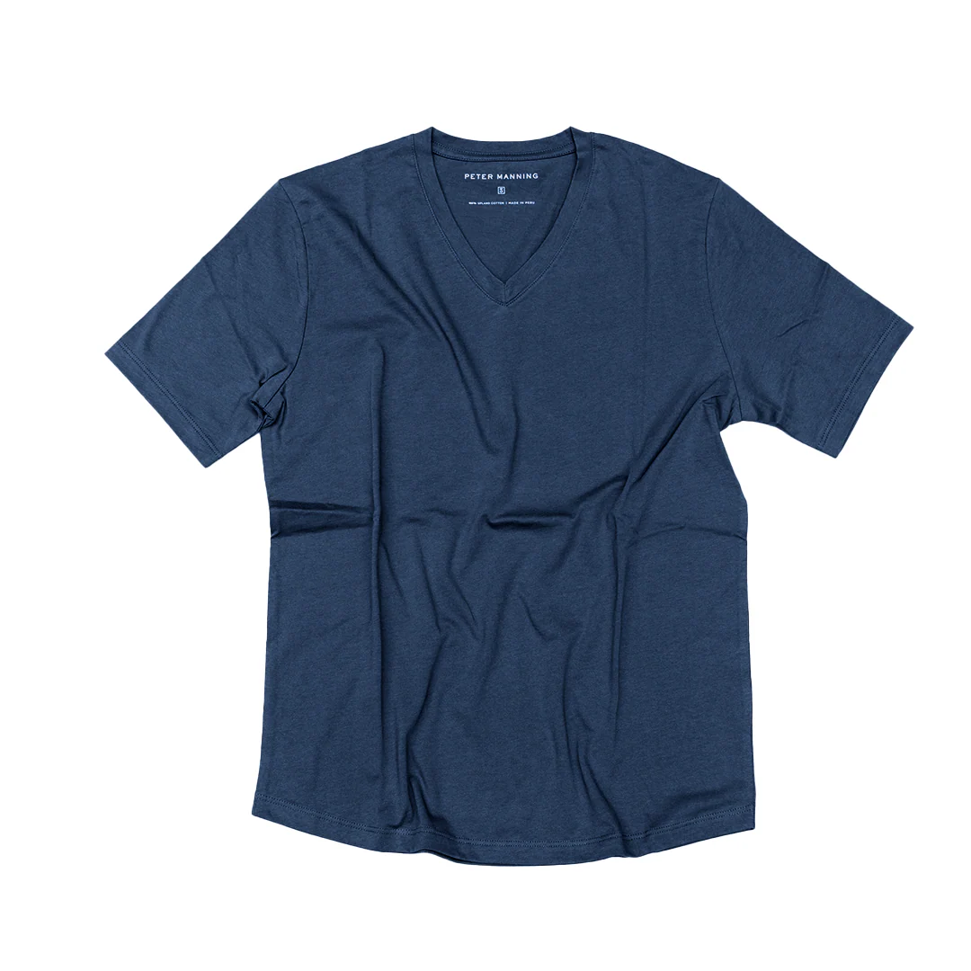 The V Neck T - Navy - Image 5